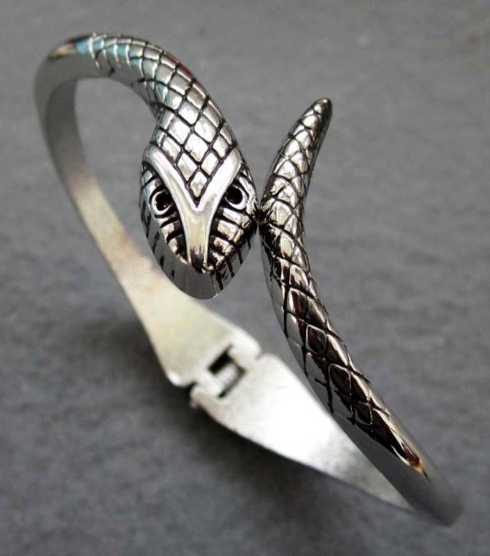 Alloy Metal Snake Bangle Bracelet  