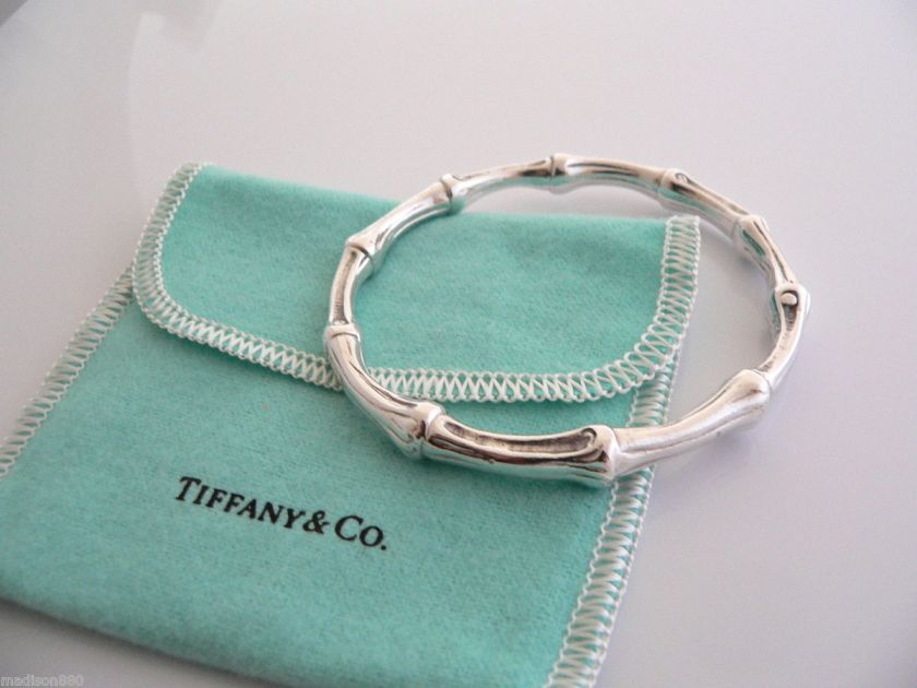 Tiffany & Co Silver Nature Bamboo Link Bangle Bracelet Rare Vintage 