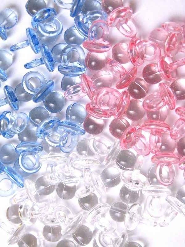 144 MINI PACIFIERS Colors 5/8 Baby Shower Decor Favor  