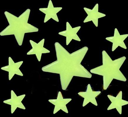 12pcs GLOW IN THE DARK STARS STICKERS KIDS BEDROOM GIFT  