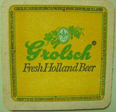 GROLSCH BEER imported COASTER, Mat HOLLAND, NETHERLANDS  