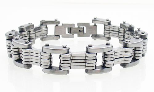   Steel Mens 8 Multi Link Bike Chain Bracelet C024D CLOSEOUT  