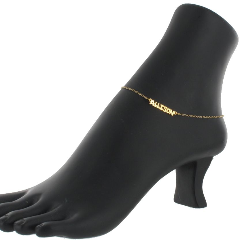 Anklet Gold GF Name Ankle Bracelet Choice of Name A K  