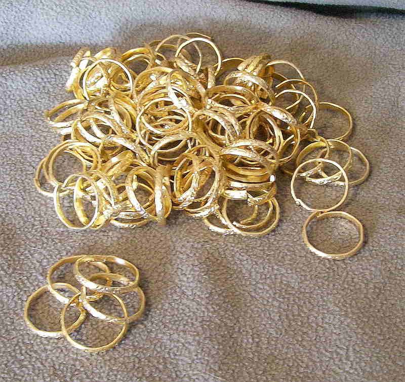 Gold Wedding Ring Favors/Decorations   144 pieces  