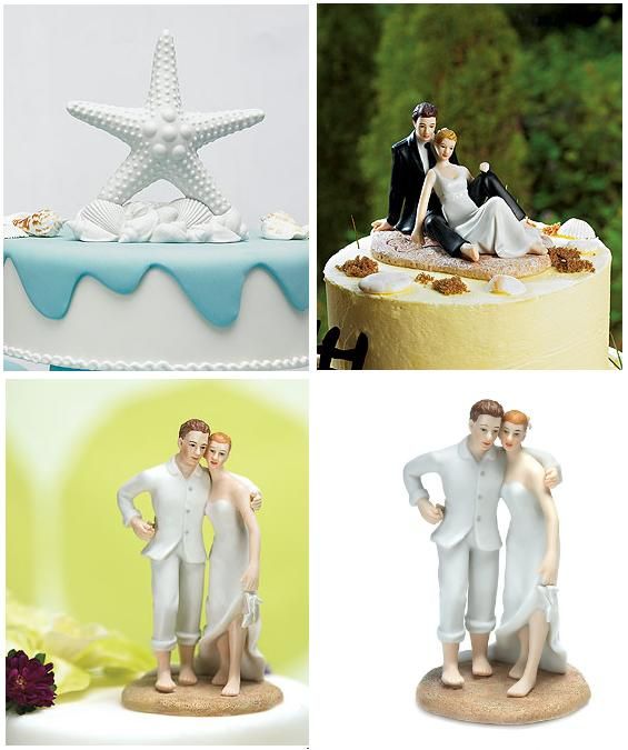   Wedding Starfish / Bride And Groom Figurine Cake Decoration Topper Top