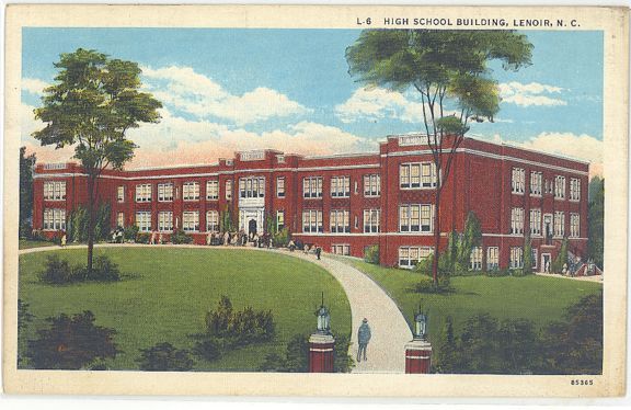 NC  LENOIR HIGHSCHOOL BUILDING EARLY M36610  