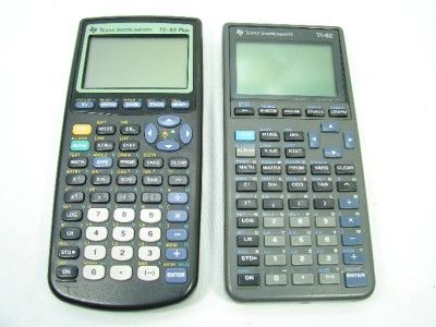 Lot of 2 Texas Instruments TI 82 and TI 83 Plus Calculators  