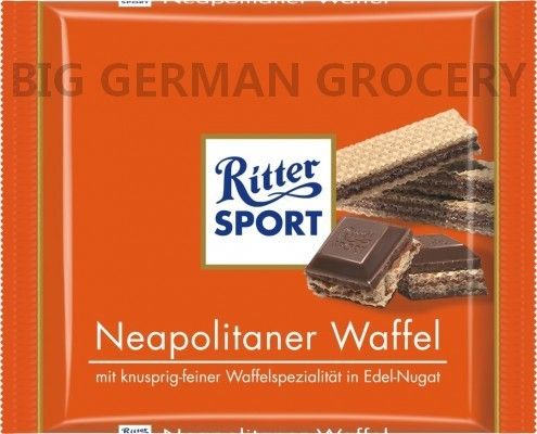 RITTER SPORT   neapolitaner waffle chocolate  100 g bar  