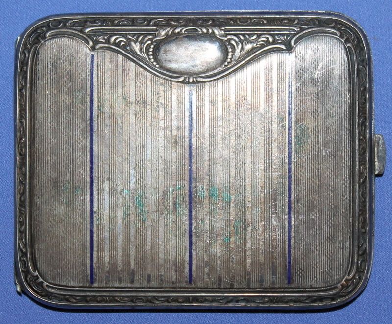 Antique Art Deco Silver Plated Cigarette Case  