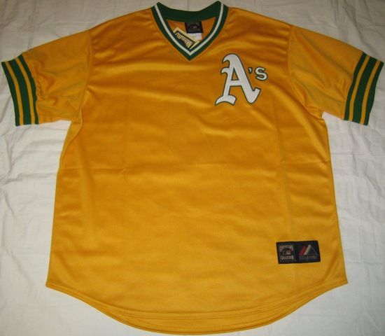 Oakland Athletics Jackson Throwback Jersey Lg Yellow*  