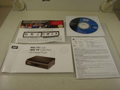 Western Digital WDBABX0000NBK 00 HDMI TV Live Plus HD Media Player 