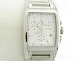 Mens ESQ by Movado Stainless Chronograph Date Watch  