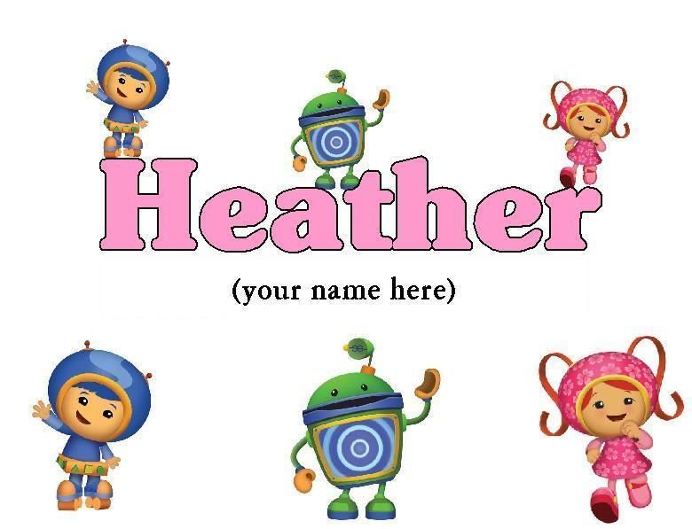 Team Umizoomi Personalized Iron On Transfers  