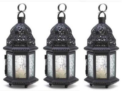10 Lot WINTER FIRE Moroccan Style Candle Lanterns Wedding Table 