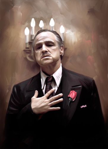 GODFATHER Brando dvd portrait OIL painting CANVAS ART GICLEE PRINT 