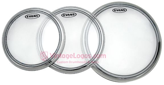 Evans EC2 SST CLEAR batter tom drum heads 10 12 14  