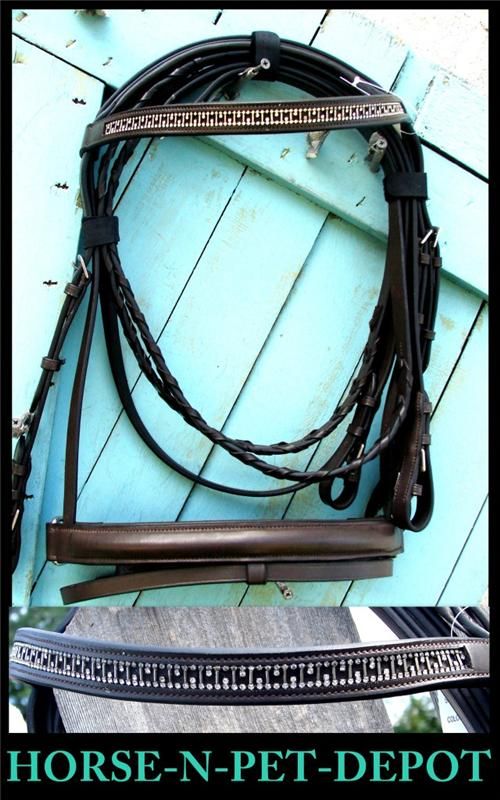 Great english bridle headstall WITH REINS for horse lovers