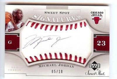 2005 06 SWEET SHOT MICHAEL JORDAN SWEET SPOT AUTO BALL 05/10  