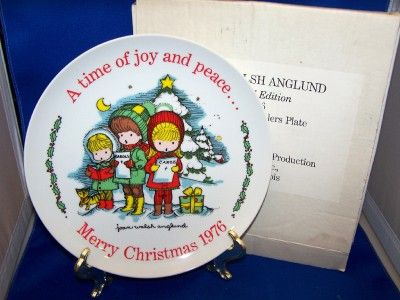 Vtg. Joan Walsh Anglund Plate Christmas Joys Inc 1976  