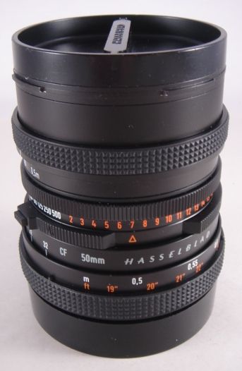 hasselblad distagon 50mm f4 0 t cf fle lens with front and rear caps