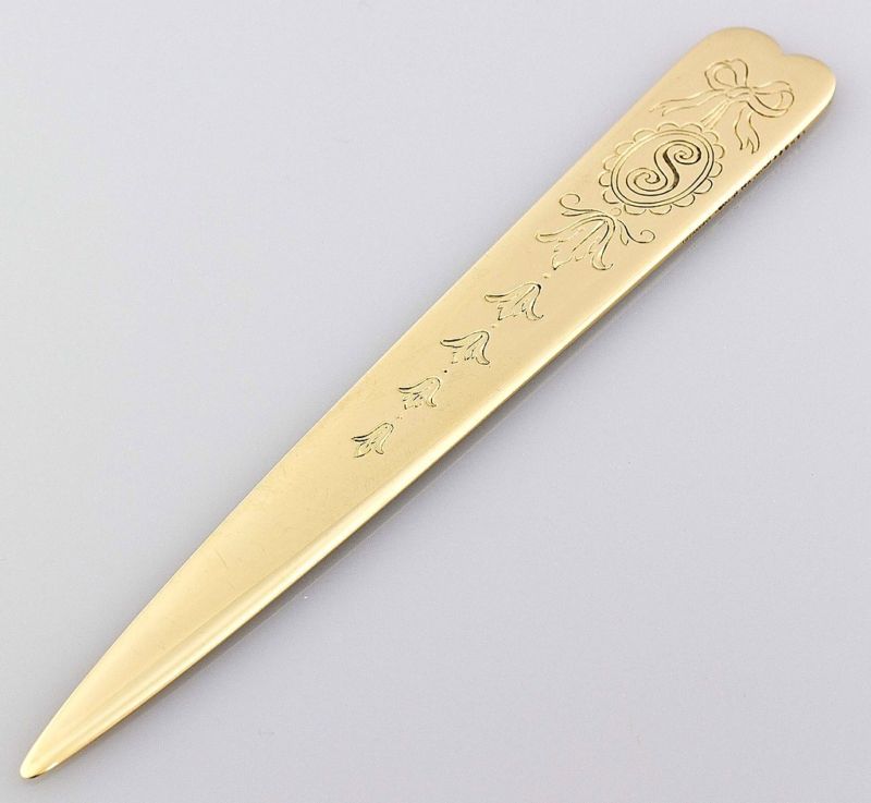 TIFFANY Rare 14K Solid Gold Vintage Letter Opener  