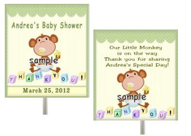 50 Baby Shower Lollipops & 50 Mint Favors   Personalized   Our Little 