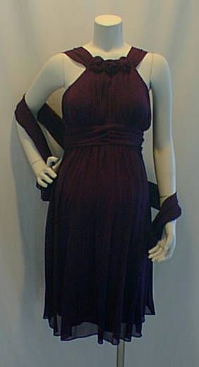 New Purple Roses Wedding Maternity Dress XL Formal Sexy  