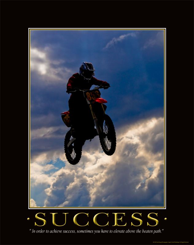 SUCCESS MOTORCYCLE RACING MOTIVATIONAL POSTER MVP47  