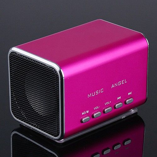   Portable Speaker Micro SD/TF Music Player For Laptop iPod  Rose New