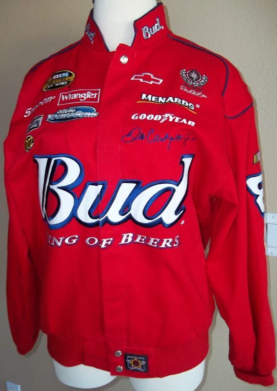 Budweiser Nascar Dale Jr #8 Cotton Jacket MEDIUM  