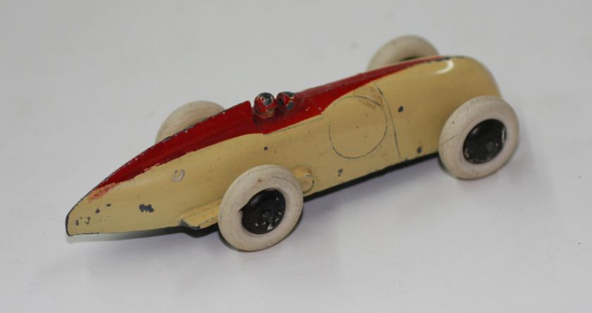 DINKY TOYS 23A MG RACING CAR PRE WAR CREAM RED #3 VERY VERY NICE 