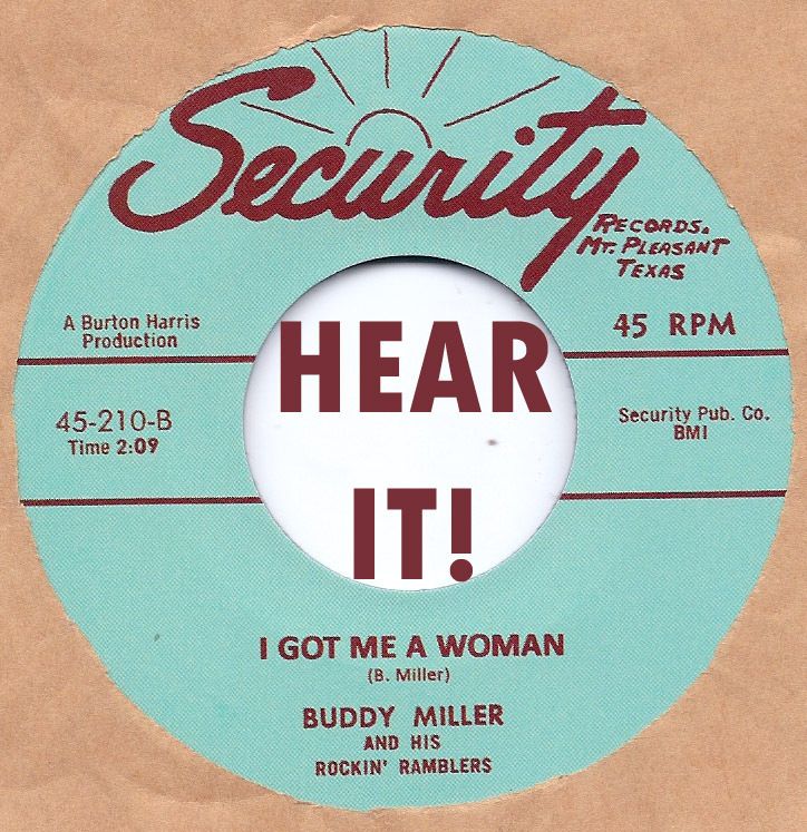 Rockabilly BUDDY MILLER Rock And Roll Irene / I Got Me A Woman 