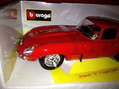 JAGUAR E COUPE 1961 BY BURAGO GOLD SERIES RARE  1/18 SCALE DIE CAST 