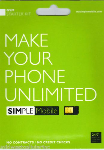 Simple Mobile gsm sim card starter kit  