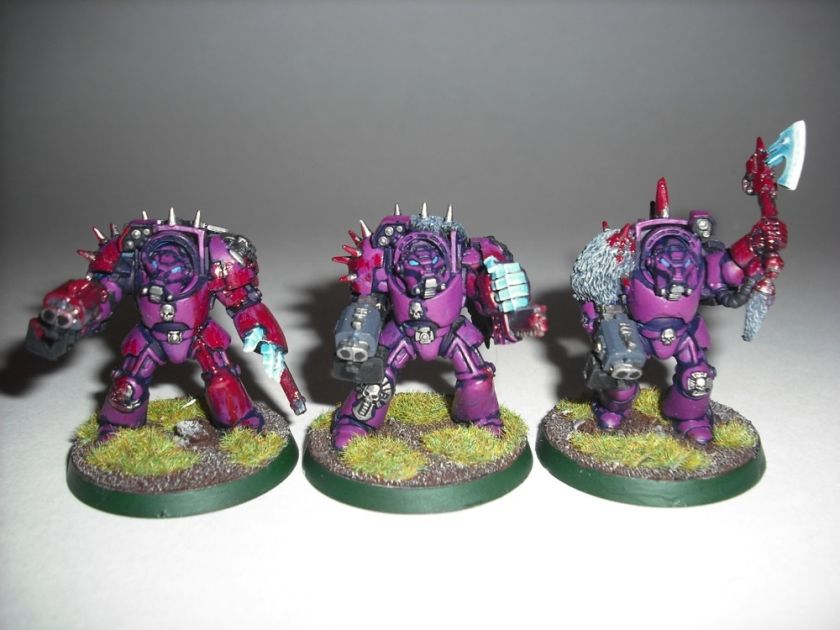 Warhammer 40k   Chaos Space Marines   Terminators   Pro Painted and 
