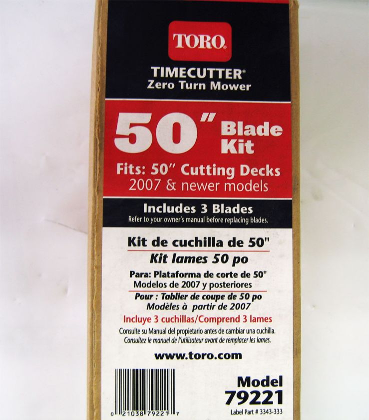 TORO TIMECUTTER ZEROTURN BLADE KIT FOR 50 DECK 79221  