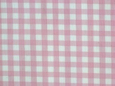 BABY PINK GINGHAM CHECK OILCLOTH VINYL TABLECLOTH 48x48  