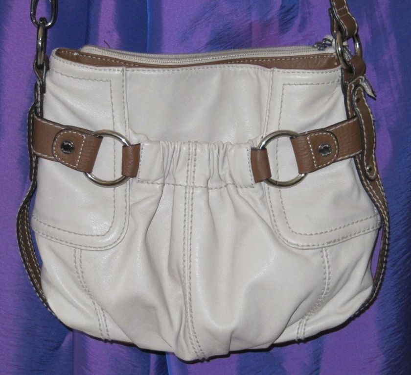   Leather w/Brown Straps & Trim TIGNANELLO Cross Body Purse / Handbag