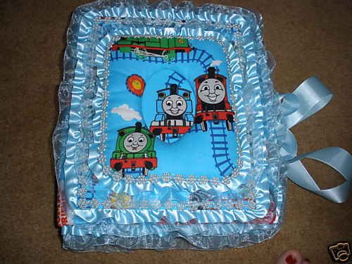 THOMAS THE TRAIN FABRIC PHOTO ALBUM 10 BY11 3 RING BOOK  