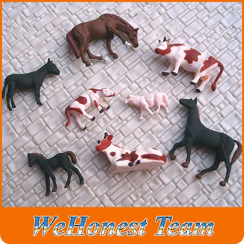 40 pcs HO painted Farm Animals ( 8 different poses ) #A  