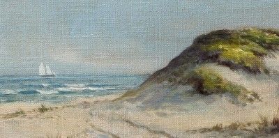 ARTHUR DIEHL LISTED OCEAN BEACH DUNES MASSACHUSETTS IMPRESSIONIST OIL 