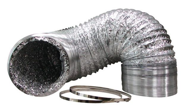 Ideal Air Silver Grow Room Ducting w/ Clamps 6 x 25  