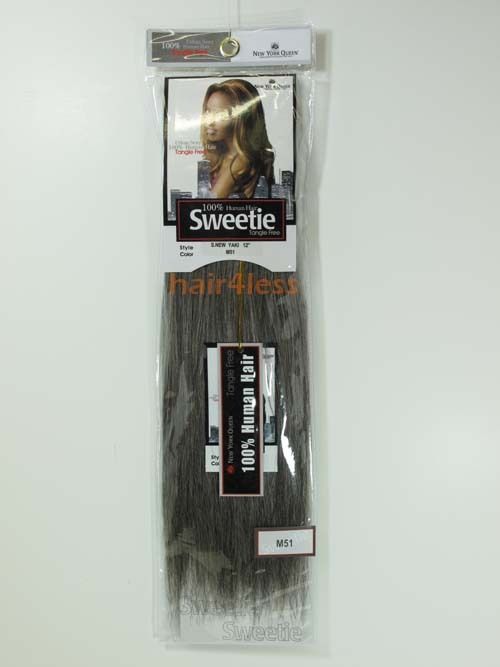 New York Queen Human Hair Sweetie Yaki 12 WVG Gray  