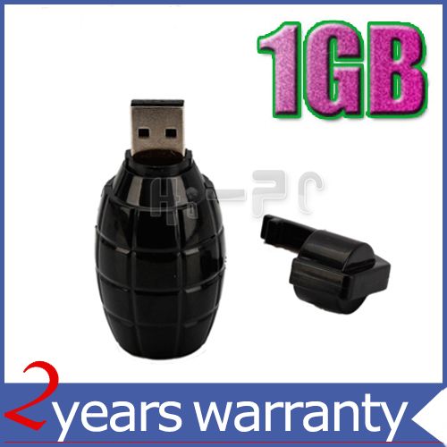 1GB Grenades USB Flash Drive Black For PC Support USB ZIP/HDD Startup